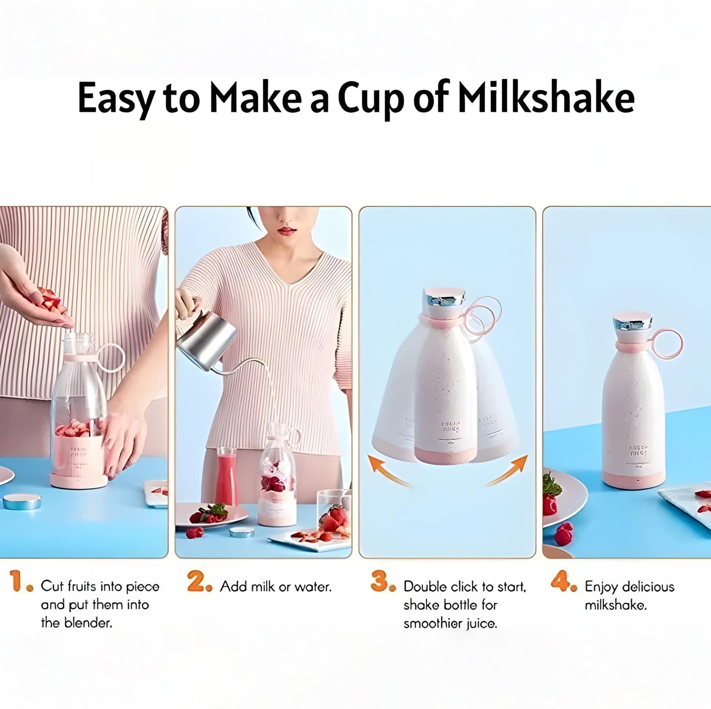 6-in-1 Portable Juicer Bottle – Fresh Drinks Anywhere